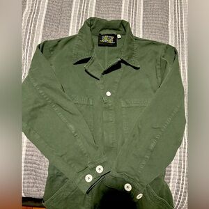 Bid Bud Press emerald green long sleeve jumpsuit